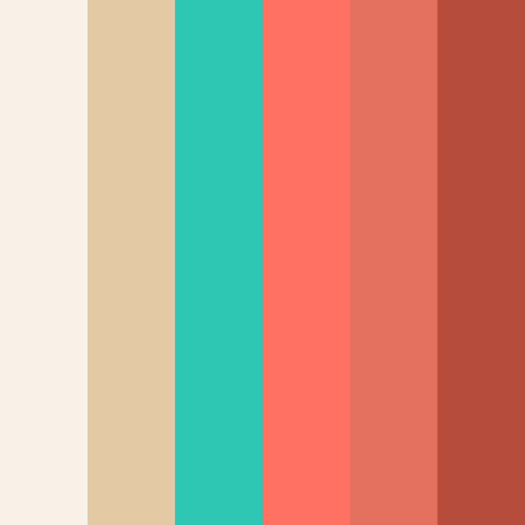 Download coastal sunset harmony color palette PNG image (square)