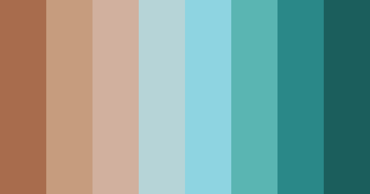 Download copper oasis color palette PNG image (landscape)