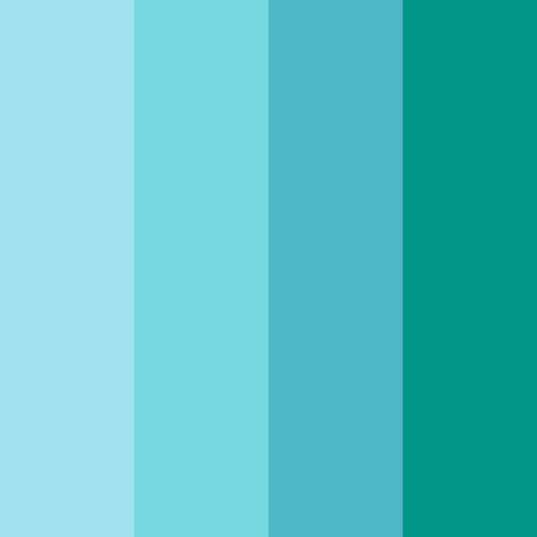 Download teal hawaii color palette PNG image (square)