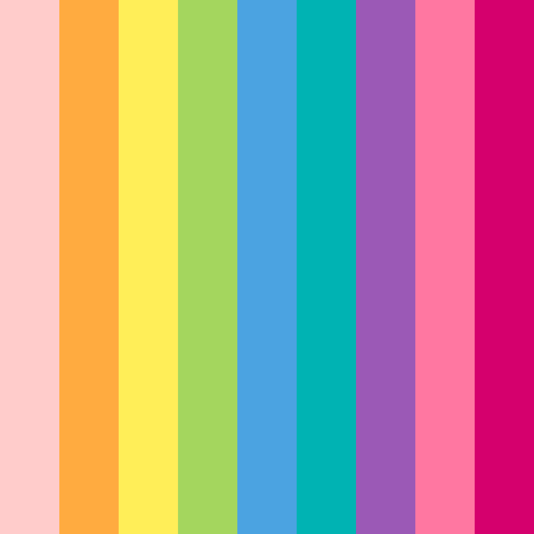 Download rainbow sorbet delight color palette PNG image (square)