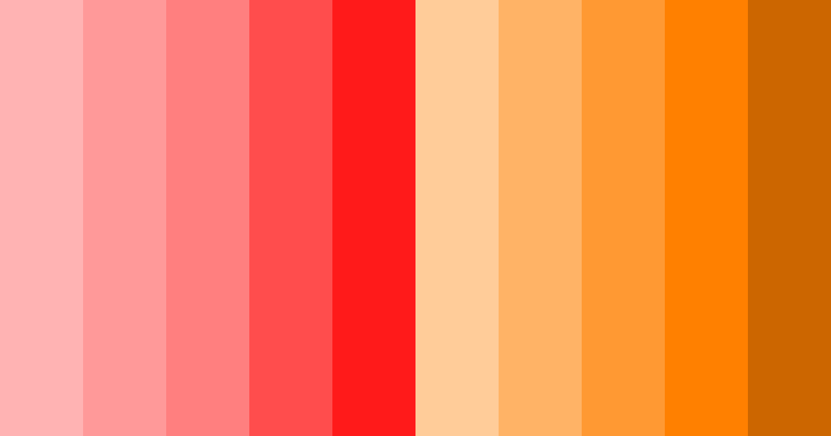 Download red rainbow color palette PNG image (landscape)