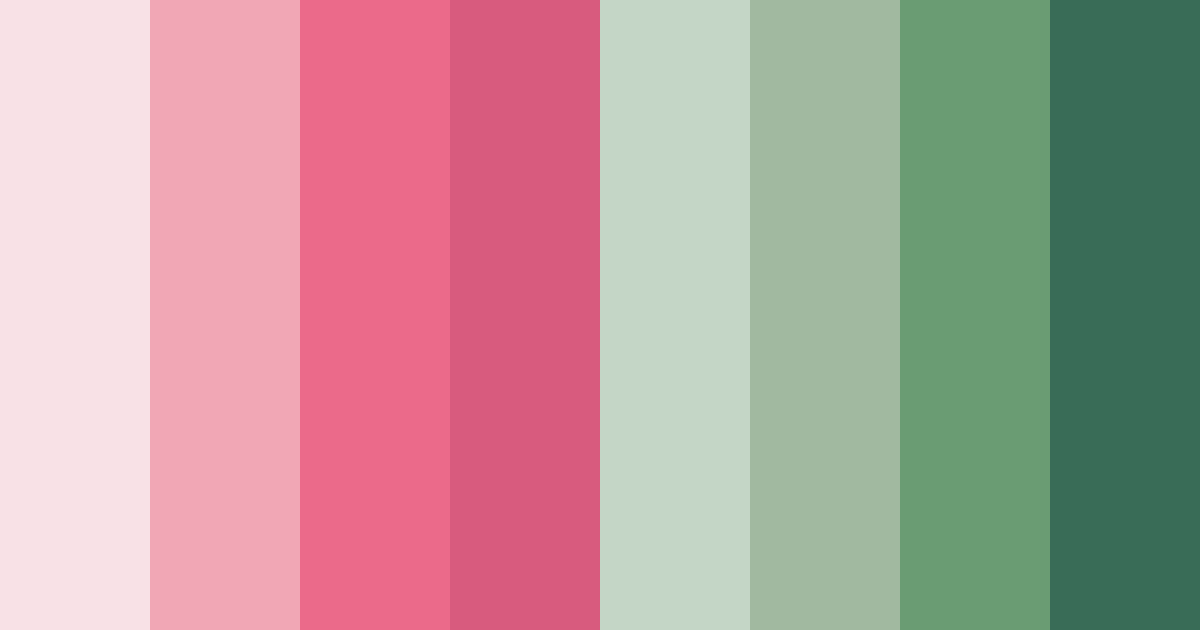 Download blossom & fern color palette PNG image (landscape)