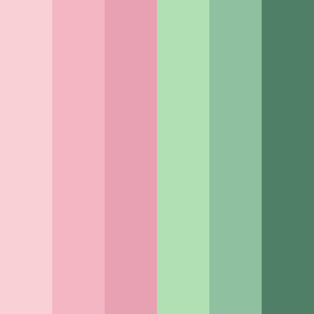 Download pink and green harmony color palette PNG image (square)
