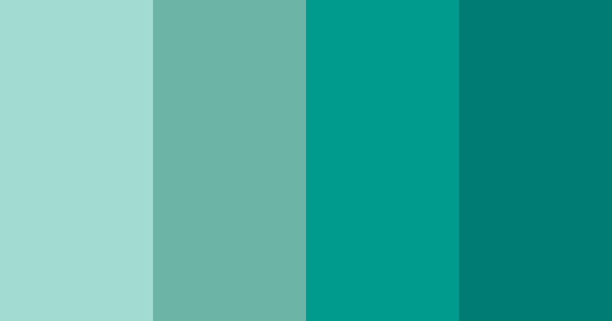 Download tropical teal serenade color palette PNG image (landscape)