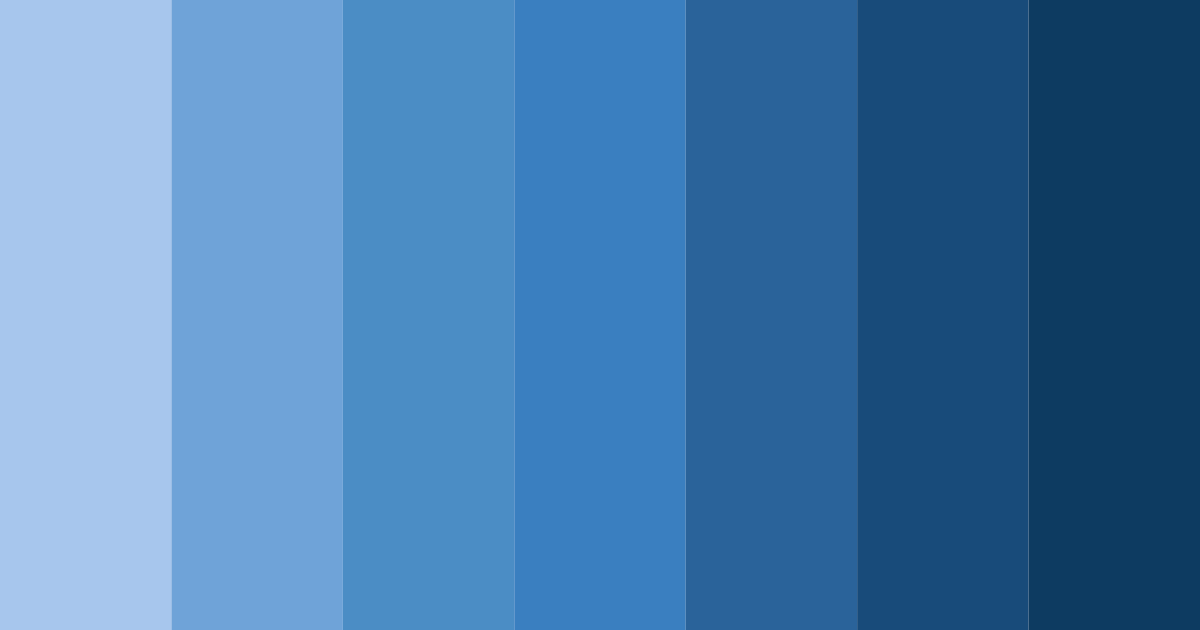 Download dark blue shades color palette PNG image (landscape)