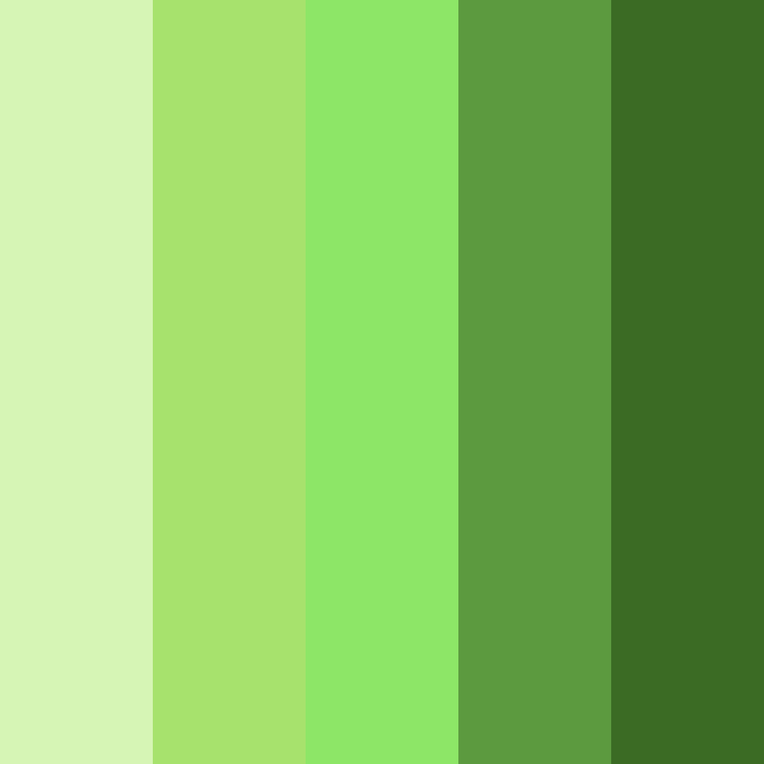 Download verdant harmony color palette PNG image (square)