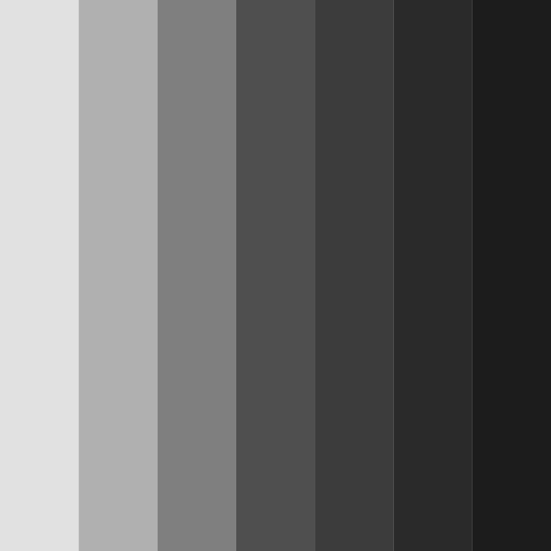 Download muted black shades color palette PNG image (square)