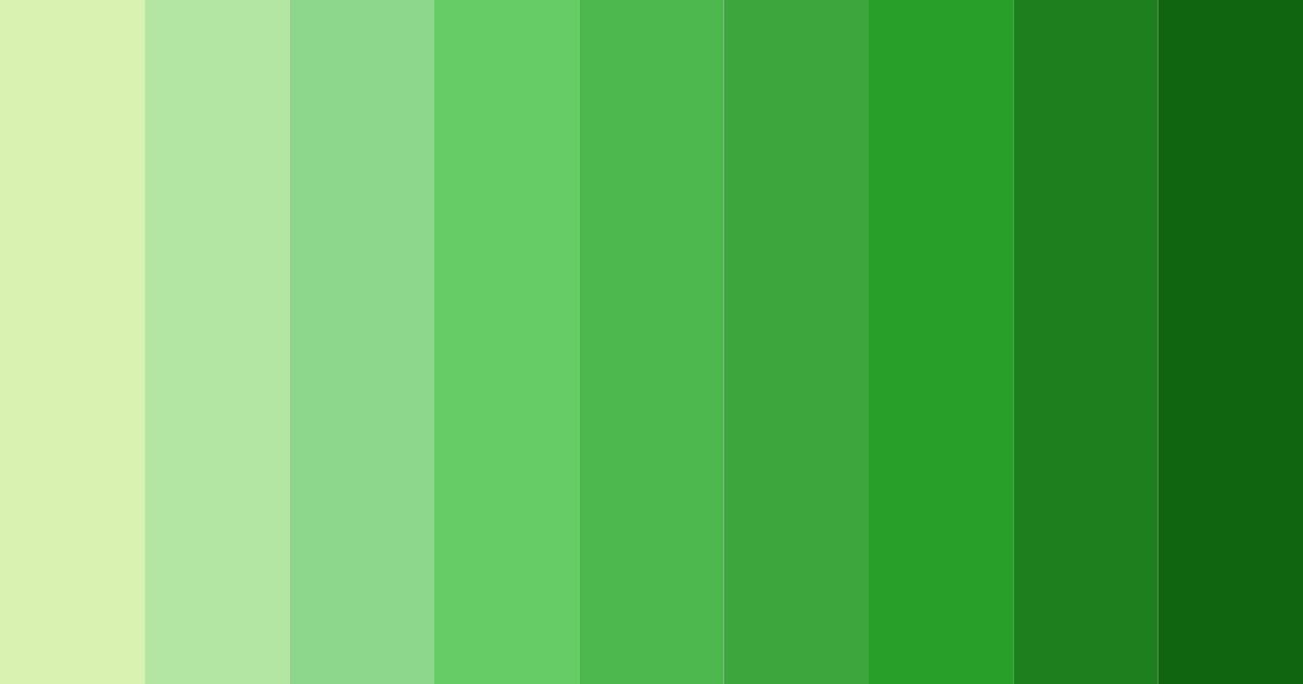 Download shades of salad green color palette PNG image (landscape)