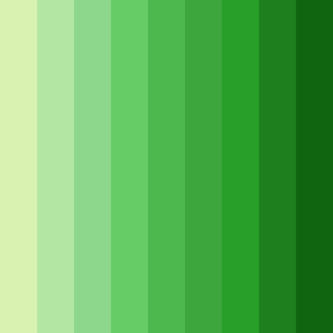 Download shades of salad green color palette PNG image (square)