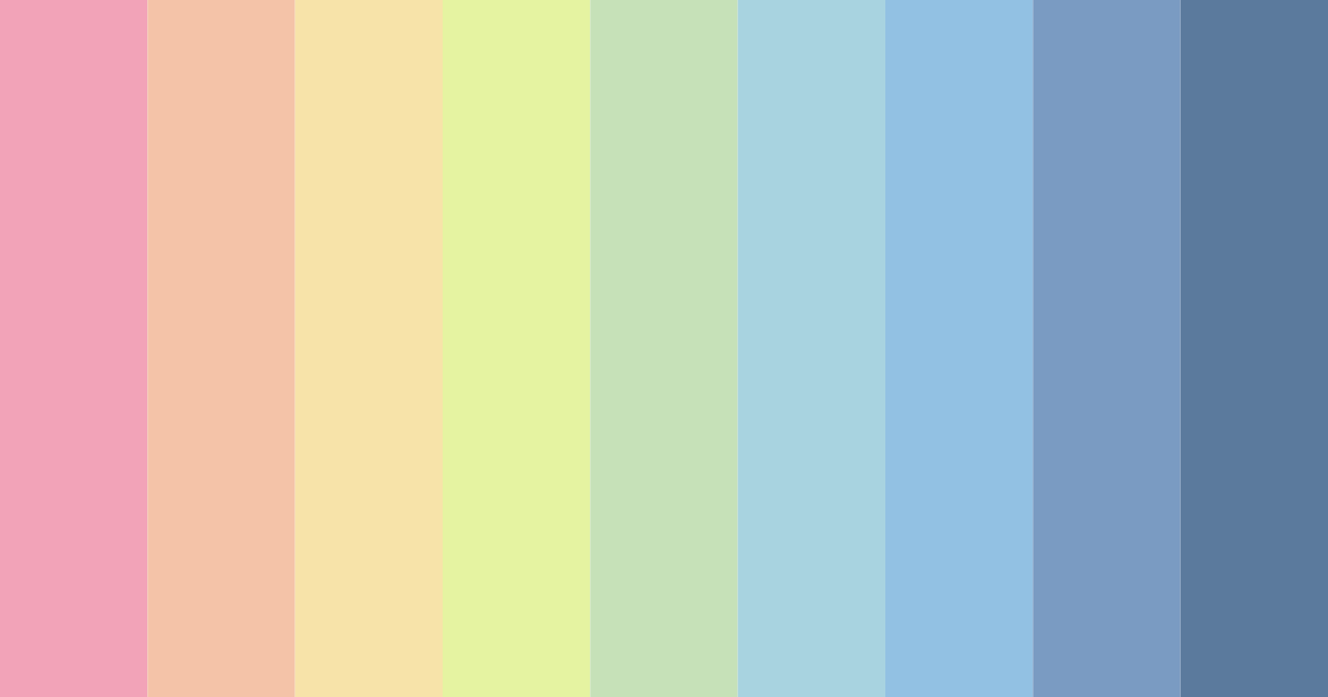 Download pastel blue color palette PNG image (landscape)