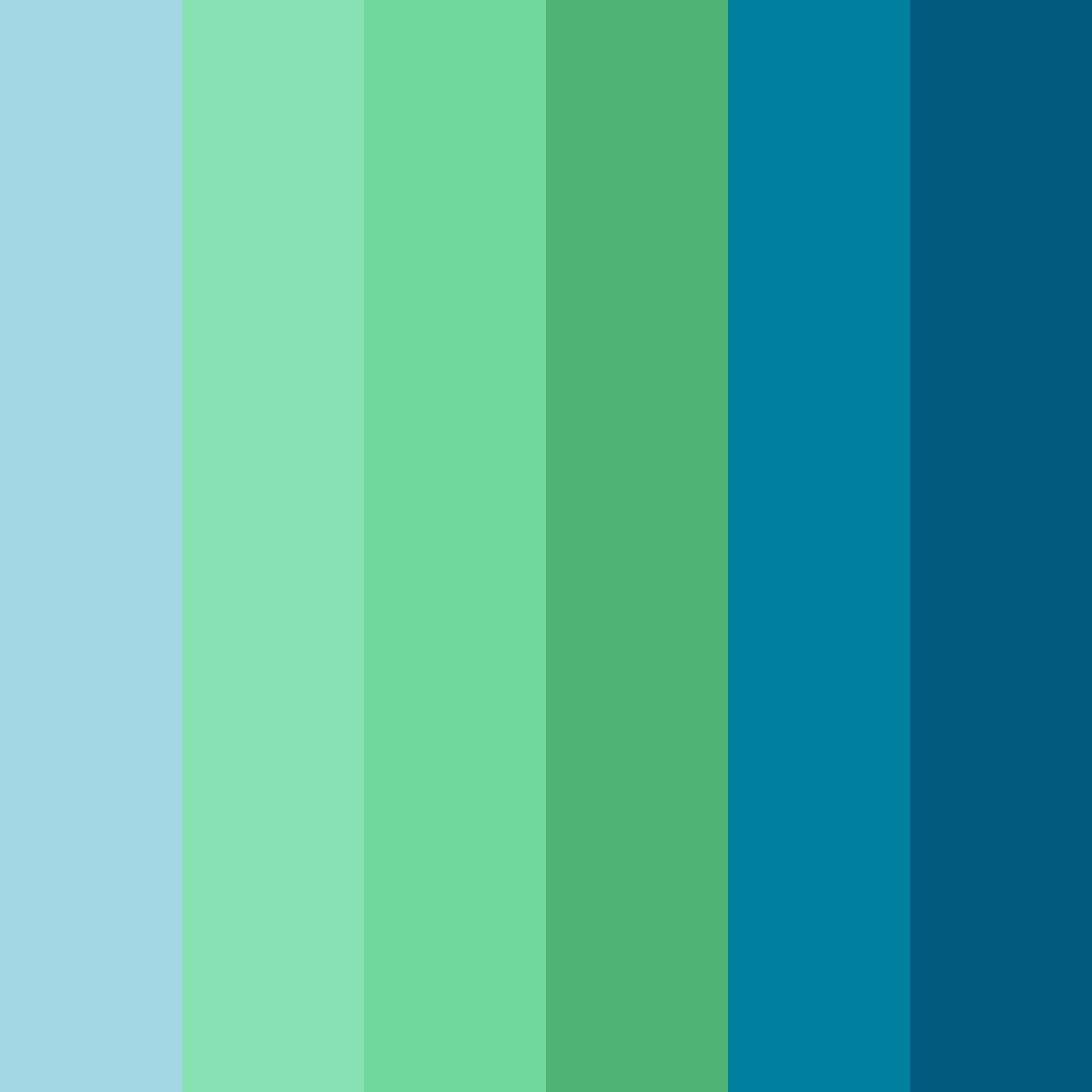 Download aqua forest serenity color palette PNG image (square)