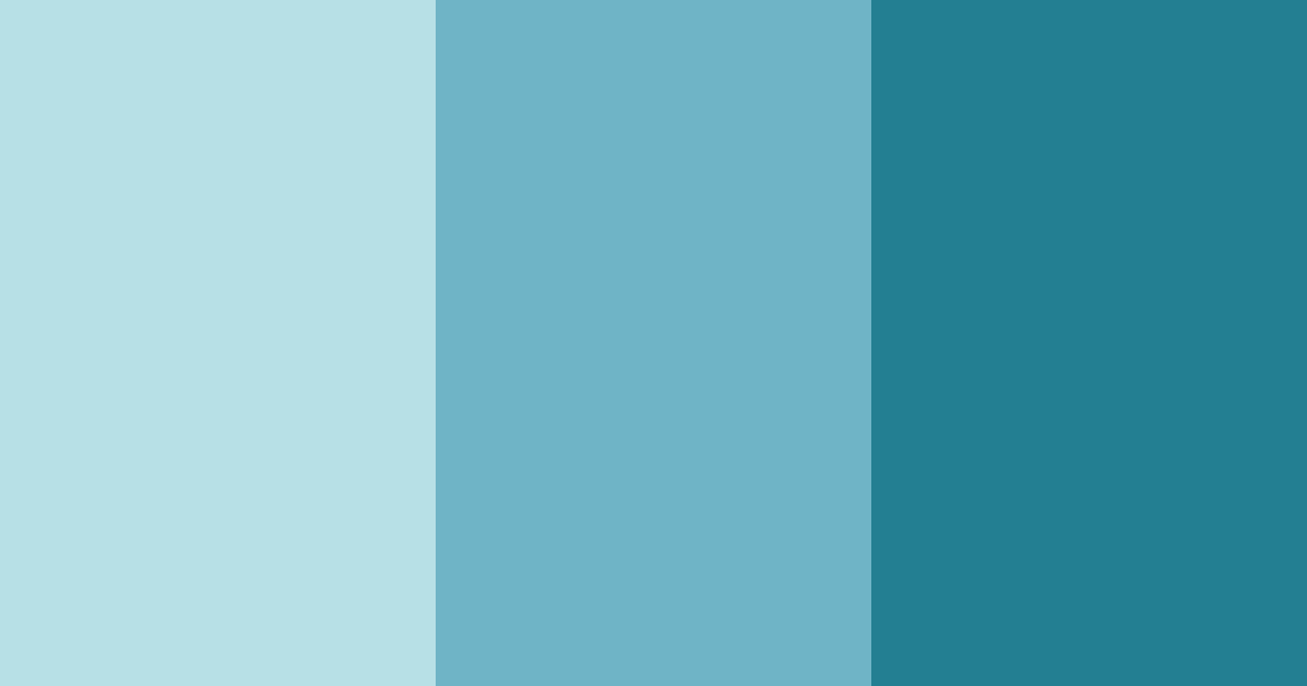 Download teal shades color palette PNG image (landscape)