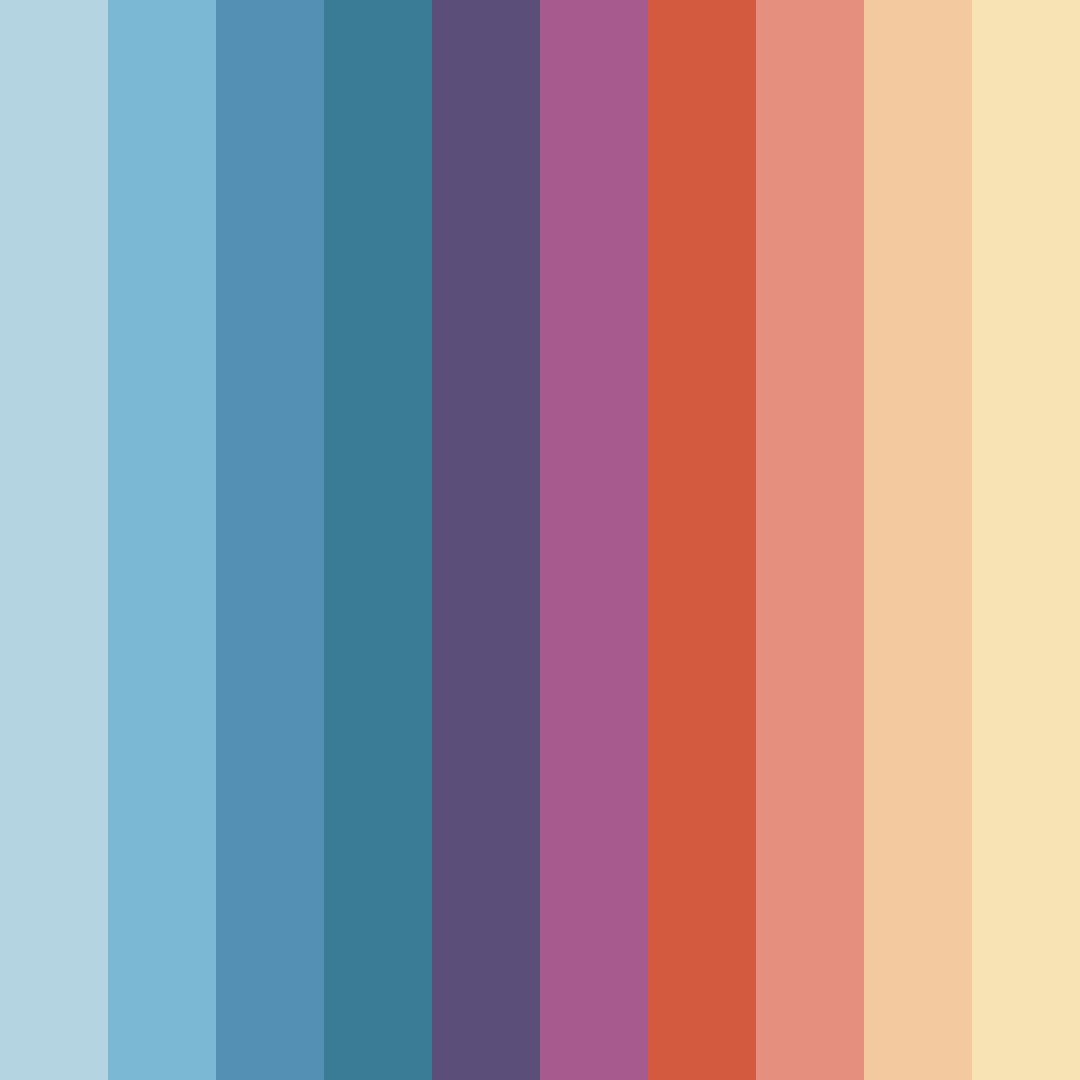 Download blue red harmony color palette PNG image (square)