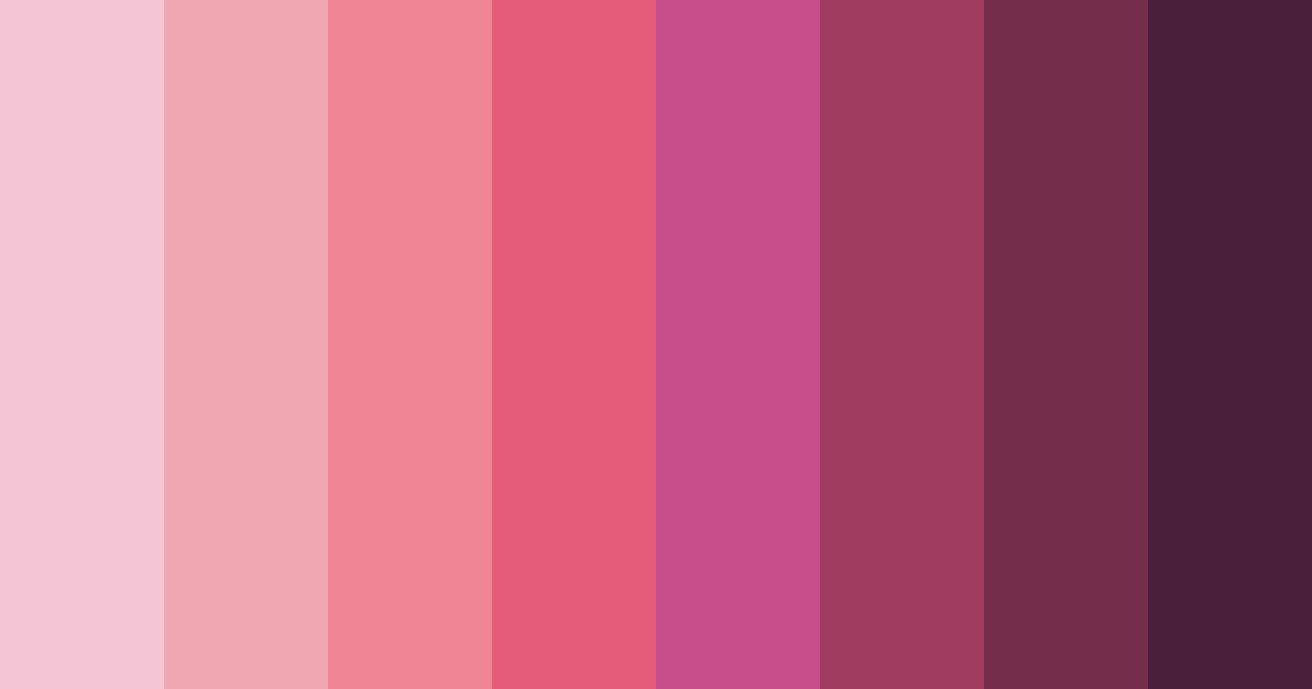 Download pink love color palette PNG image (landscape)