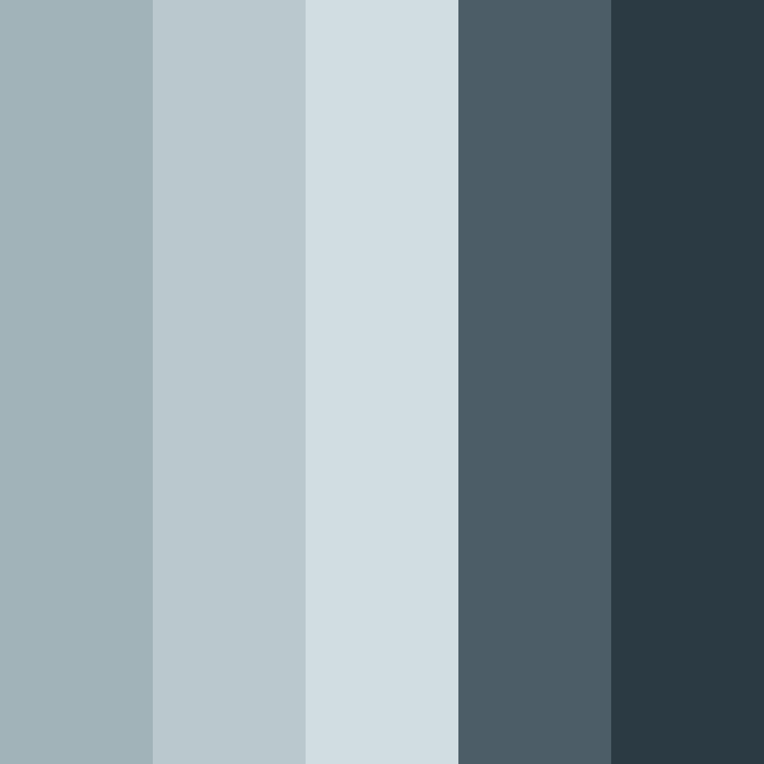Download shades of blue color palette PNG image (square)