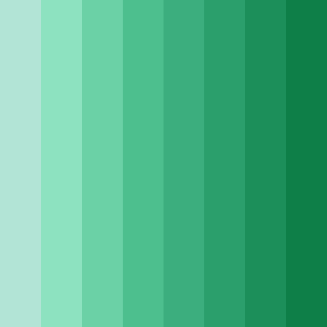 Download fresh mint color palette PNG image (square)