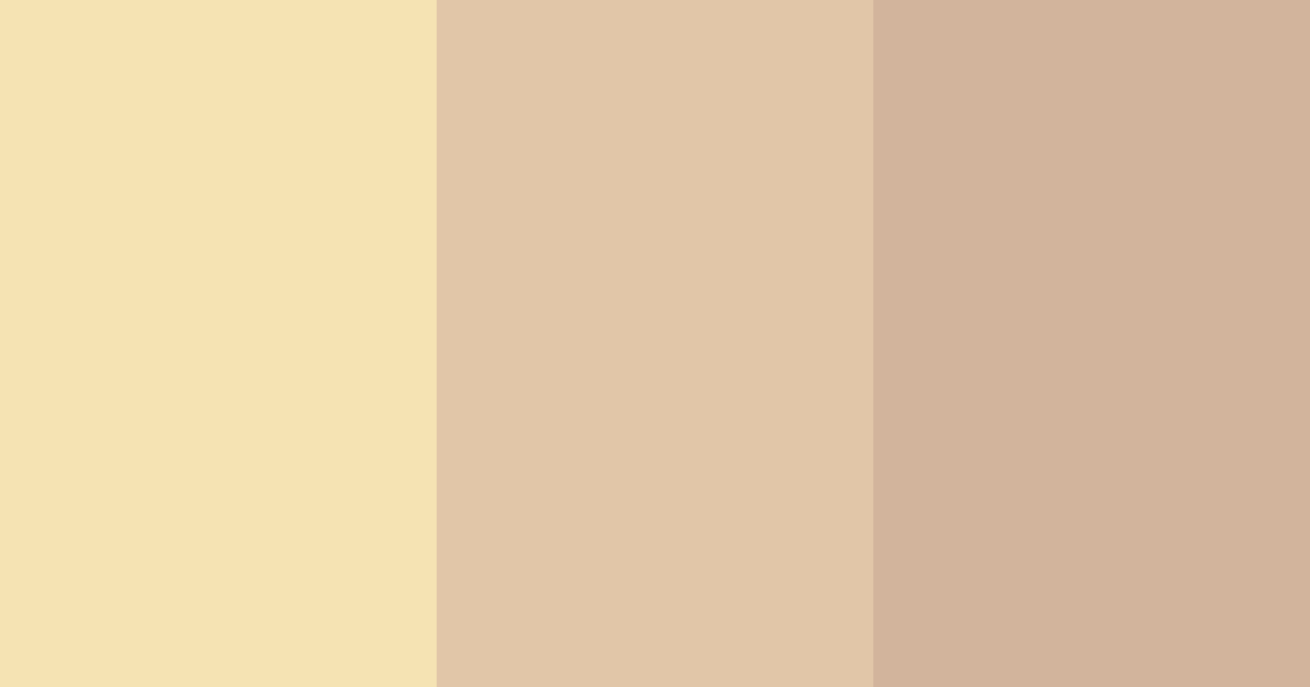 Download warm cream shades color palette PNG image (landscape)