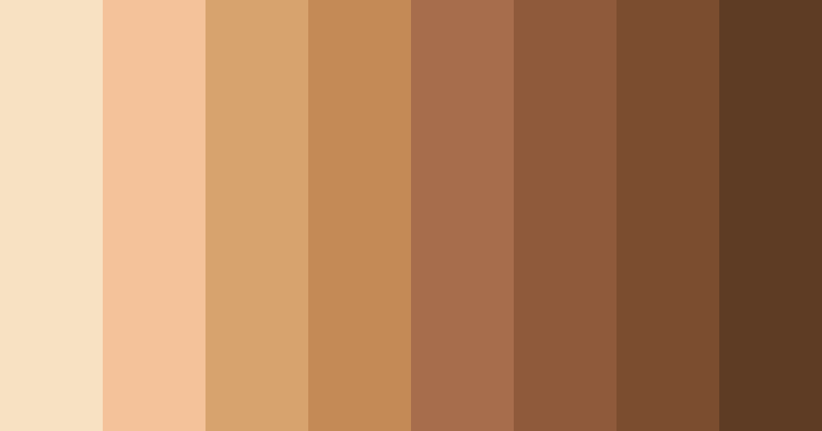 Download creamy cocoa bliss color palette PNG image (landscape)