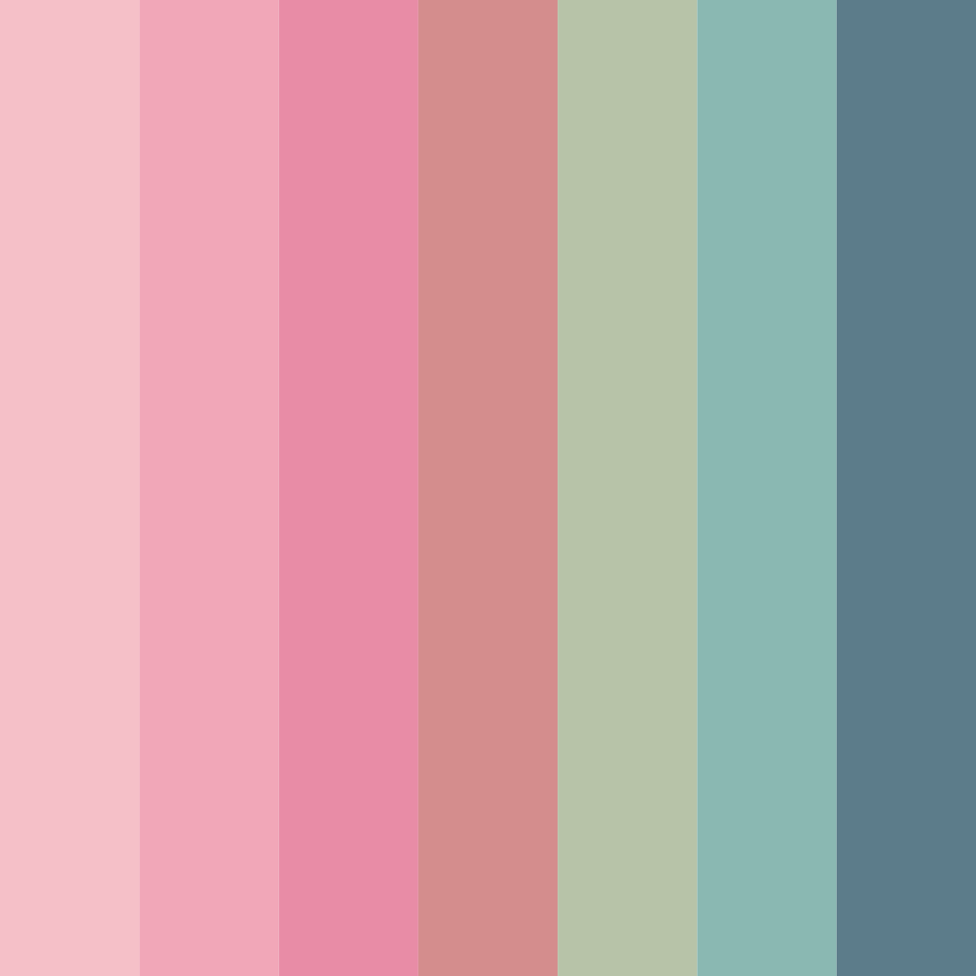 Download blush oasis color palette PNG image (square)