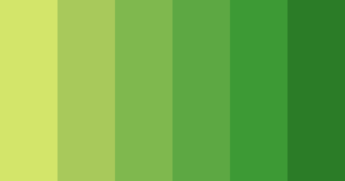Download shades of chartreuse green color palette PNG image (landscape)
