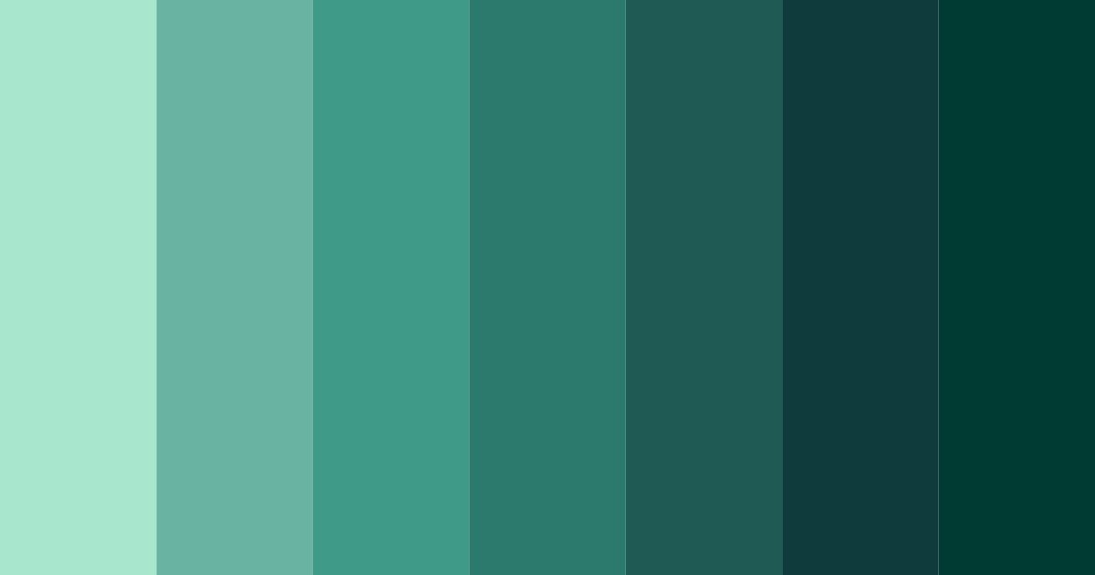 Download emerald elegance color palette PNG image (landscape)