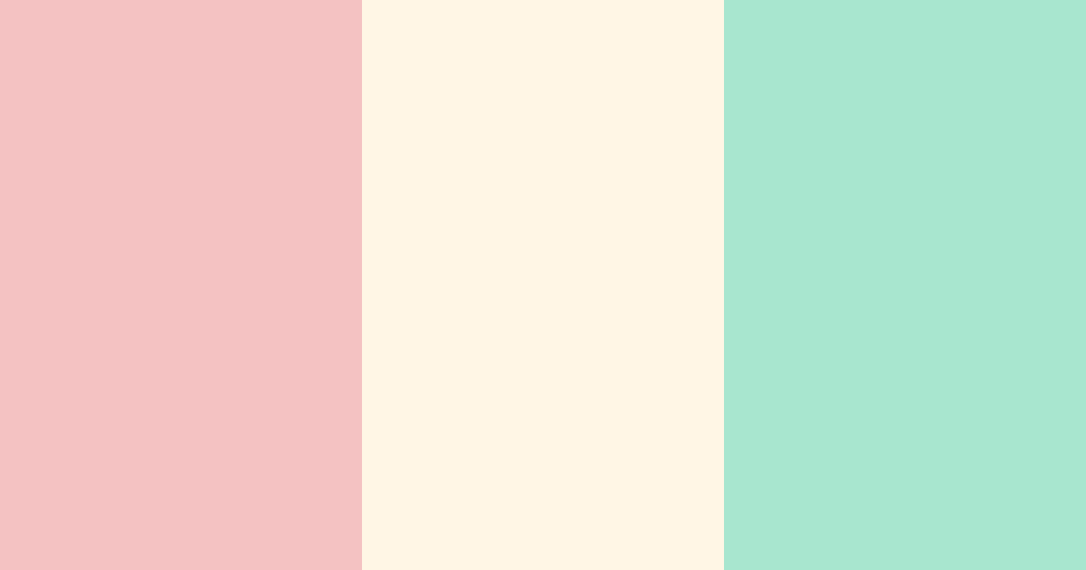 Download coral cream dreams color palette PNG image (landscape)