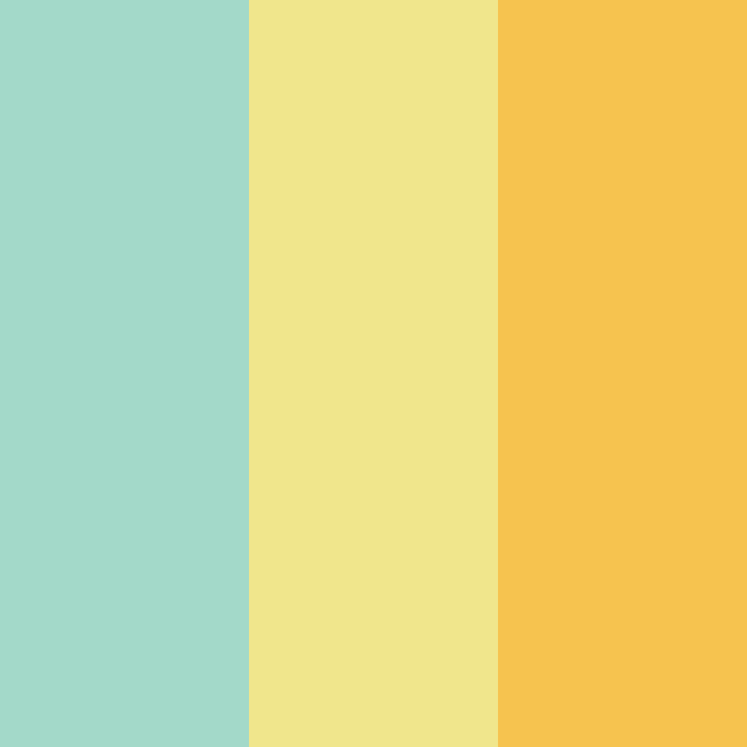Download blue green yellow sunshine color palette PNG image (square)