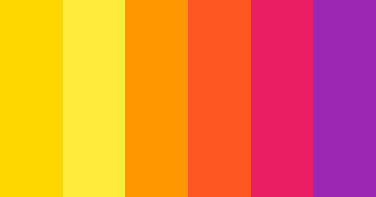 Download sunset bliss color palette PNG image (landscape)