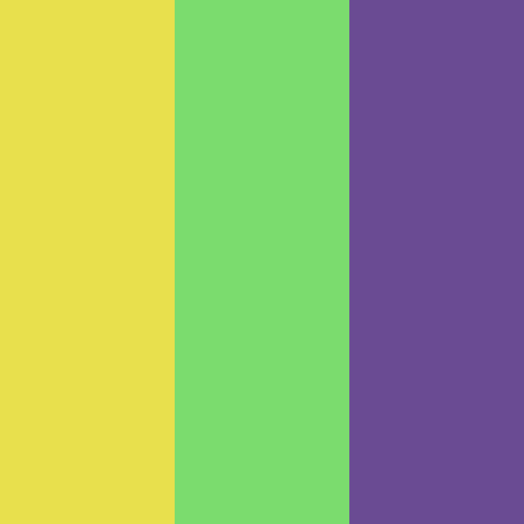 Download vibrant yellow green purple color palette PNG image (square)