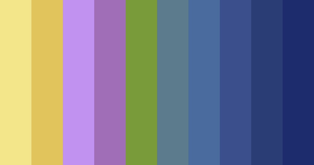 Download vibrant blue green yellow purple color palette PNG image (landscape)