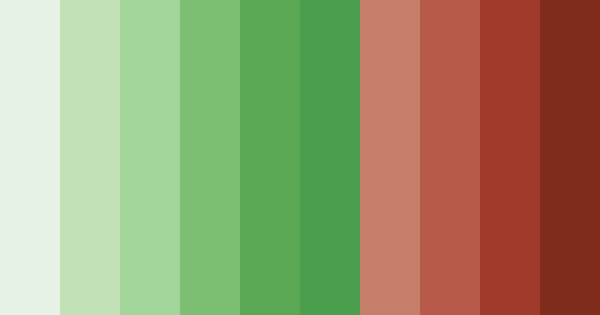 Download green and terracotta harmony color palette PNG image (landscape)
