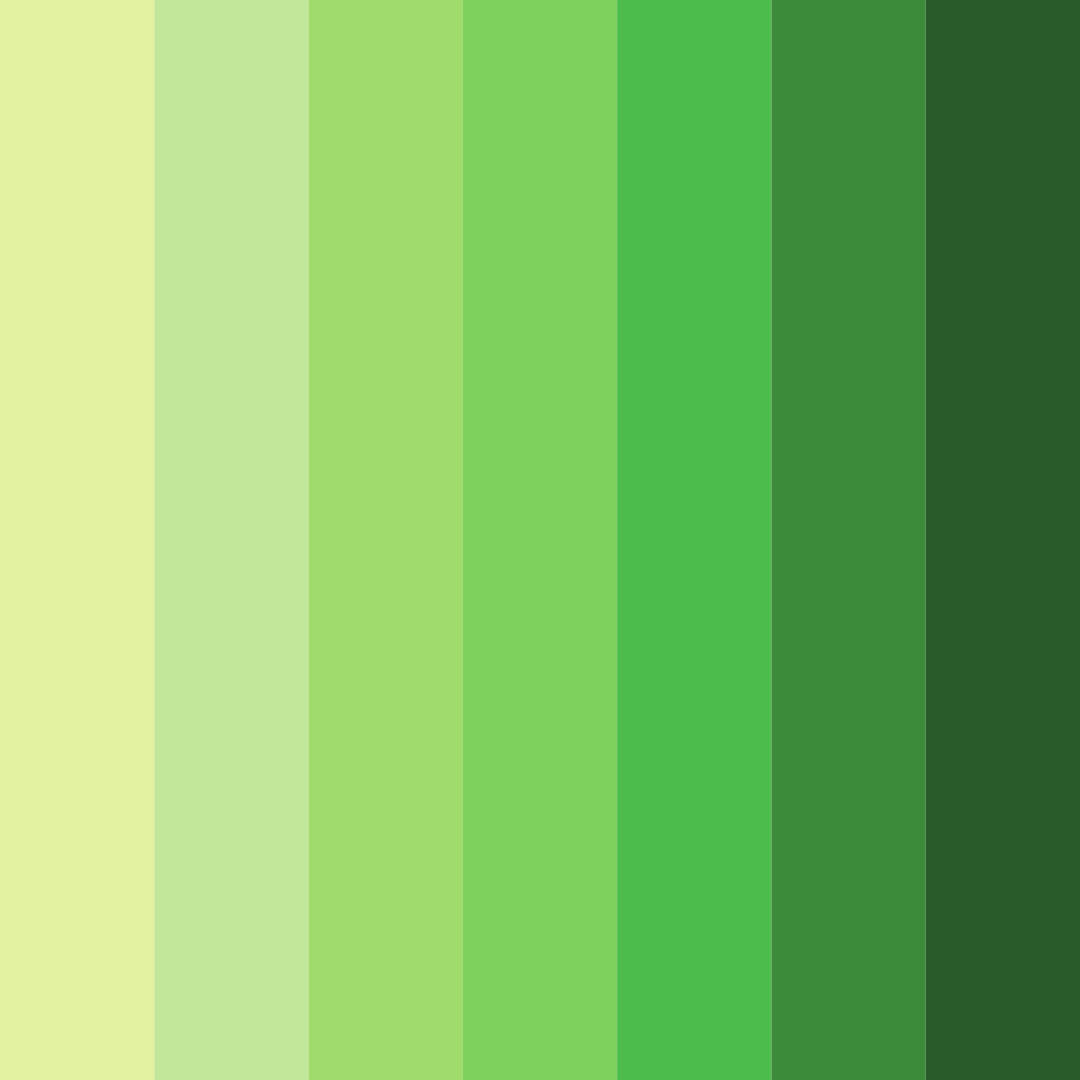 Download shades of green yellow color palette PNG image (square)