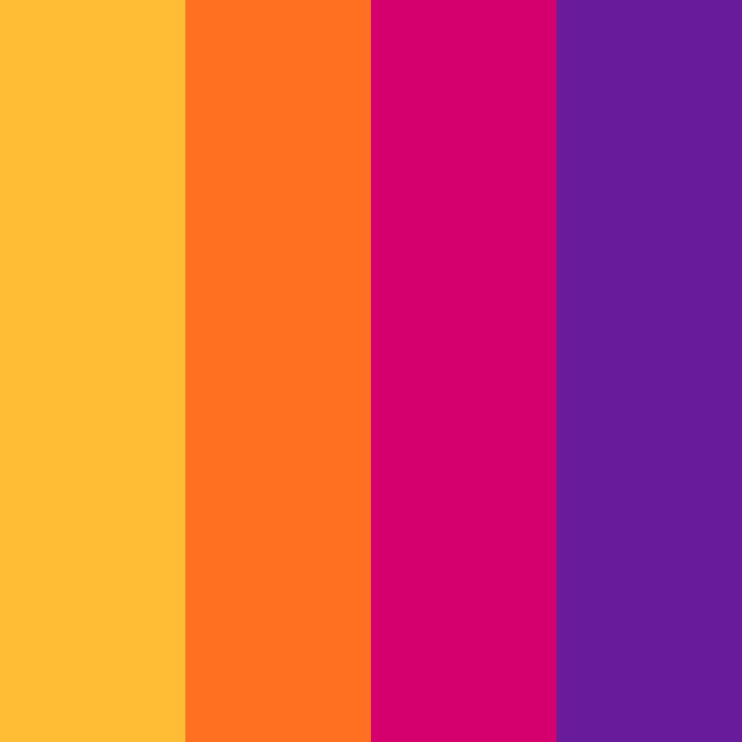 Download vibrant carnival color palette PNG image (square)
