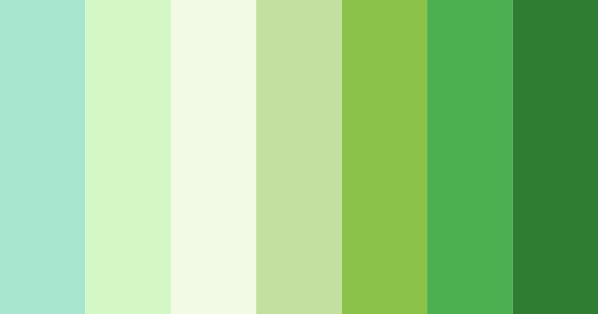 Download bright green color palette PNG image (landscape)