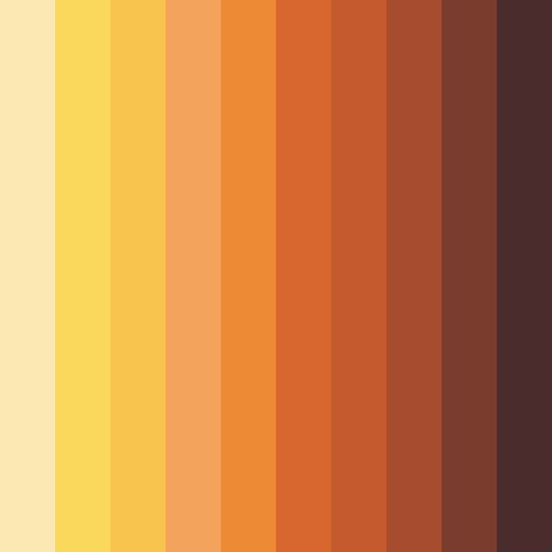 Download golden autumn ember color palette PNG image (square)