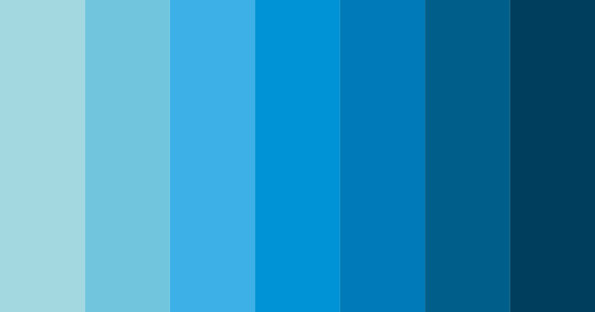 Download blue ocean color palette PNG image (landscape)