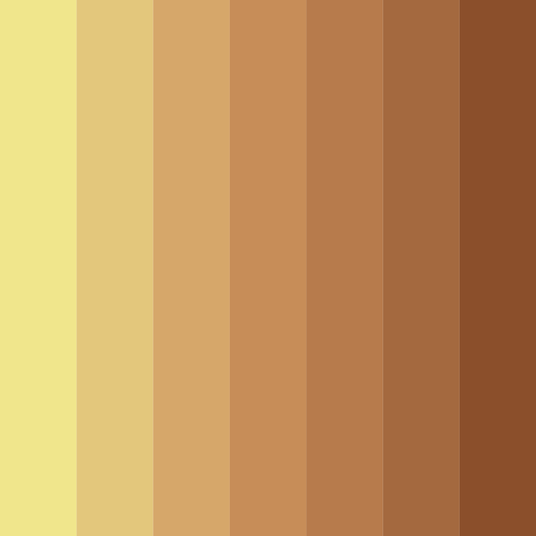 Download shades of yellow color palette PNG image (square)