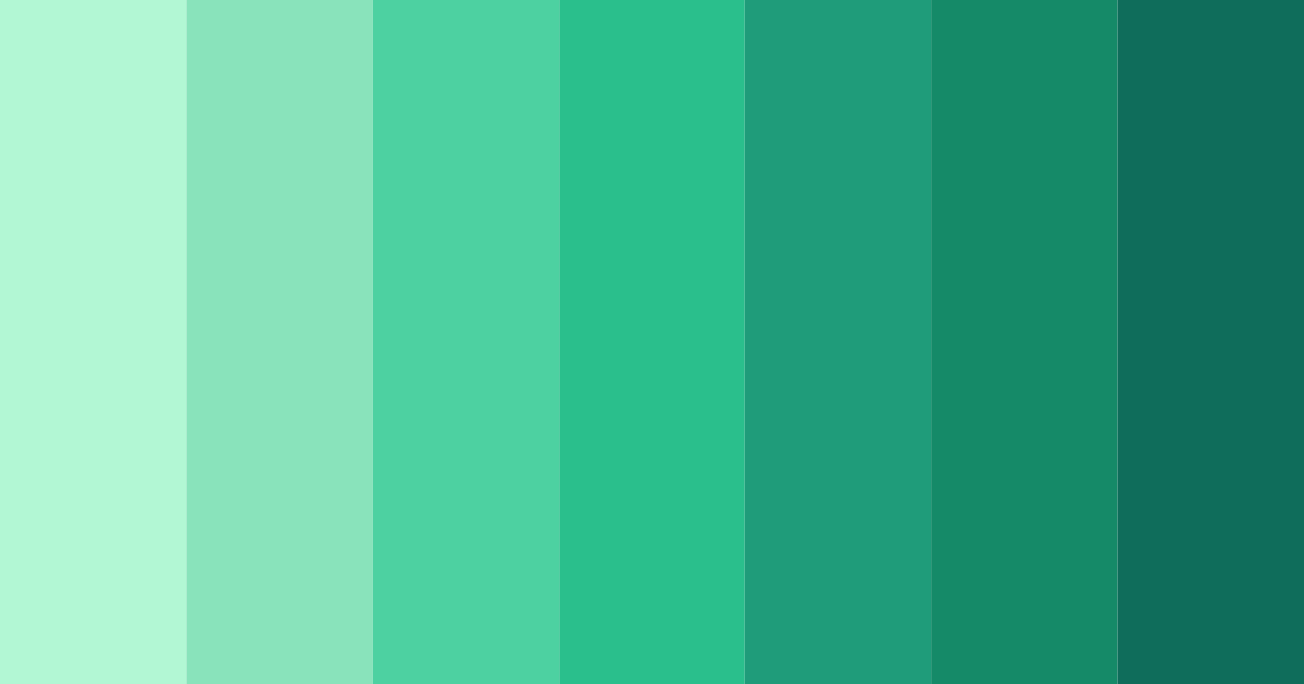 Download shades of green galaxy color palette PNG image (landscape)