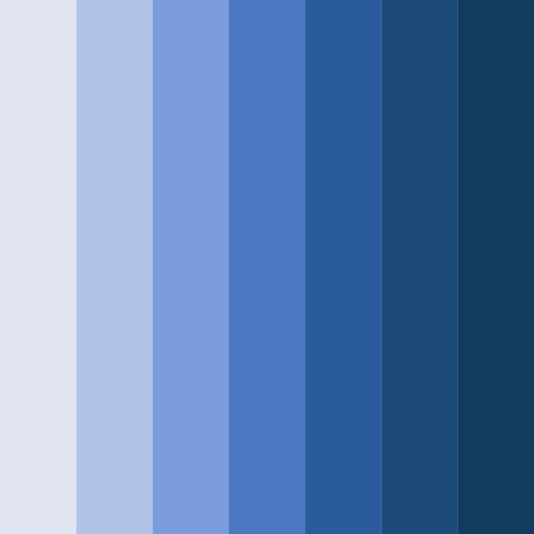 Download royal blue serenity color palette PNG image (square)