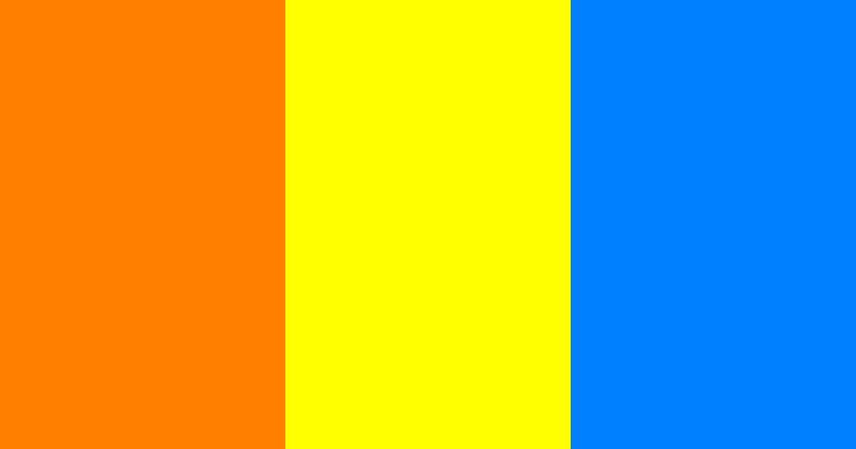 Download vibrant orange yellow blue color palette PNG image (landscape)