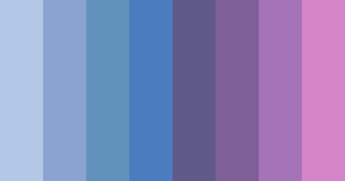 Download blue purple dream color palette PNG image (landscape)