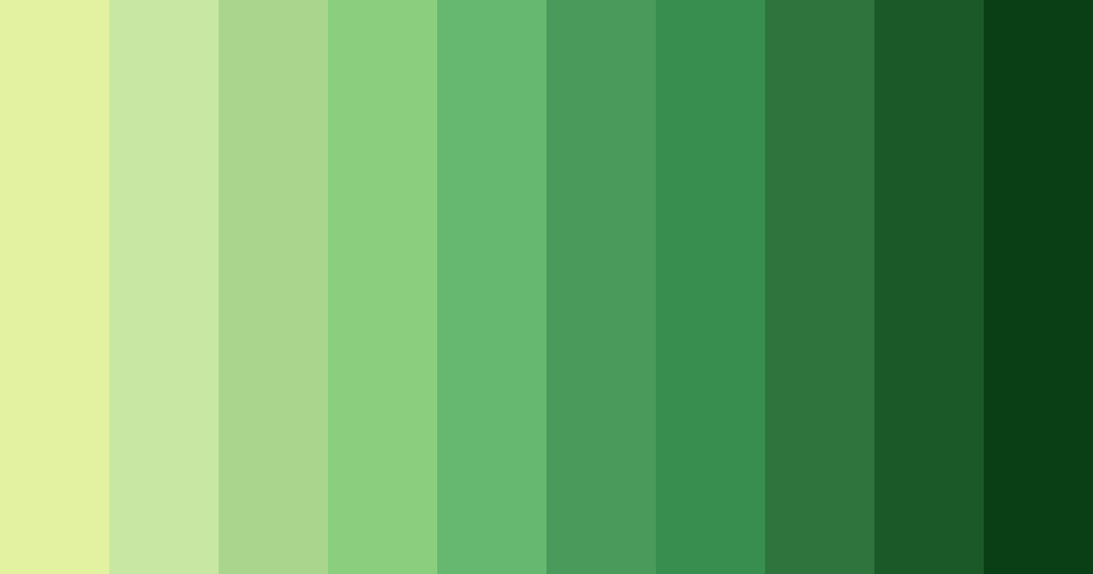 Download green spring color palette PNG image (landscape)