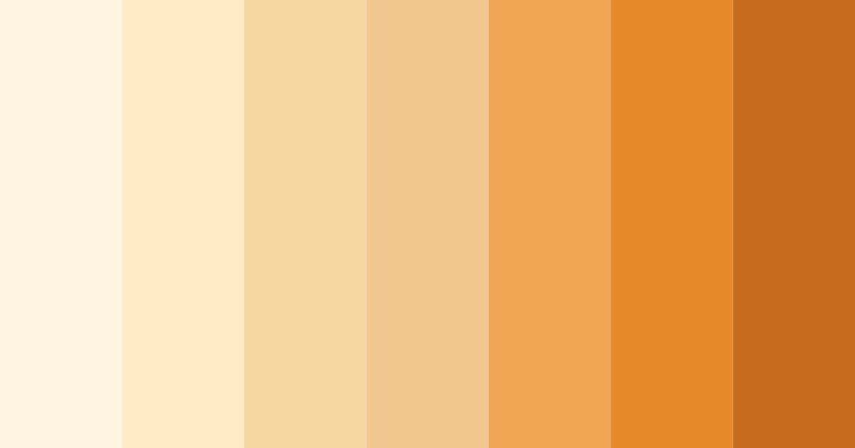 Download creamy shades color palette PNG image (landscape)