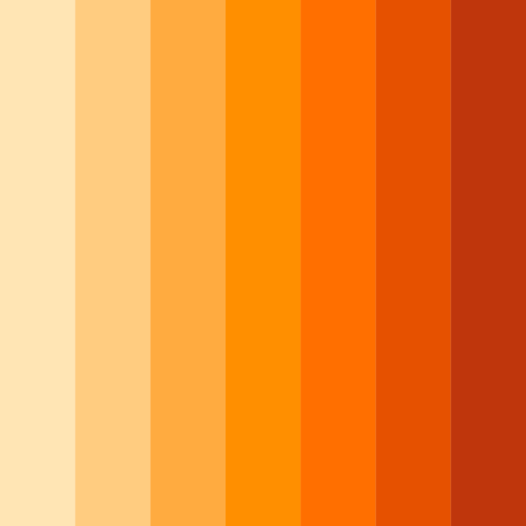 Download vibrant orange color palette PNG image (square)