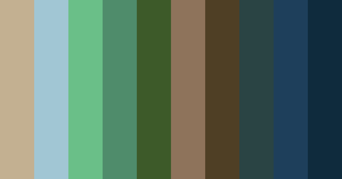 Download tranquil forest stream color palette PNG image (landscape)
