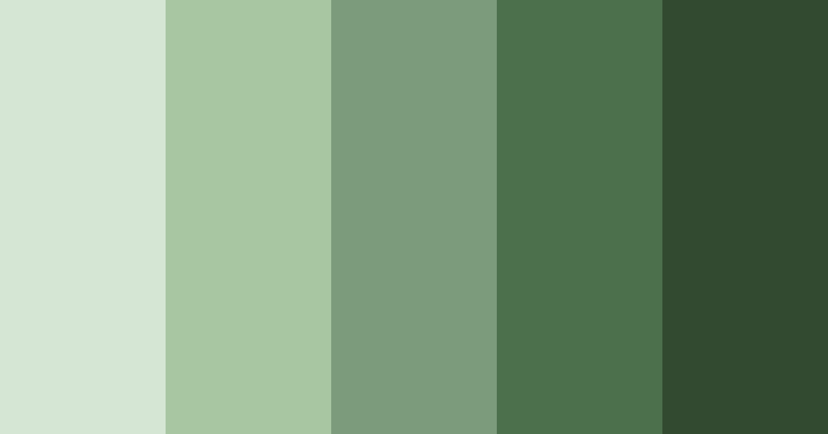 Download green mist color palette PNG image (landscape)