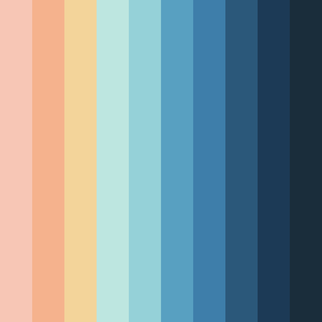 Download coral breeze color palette PNG image (square)