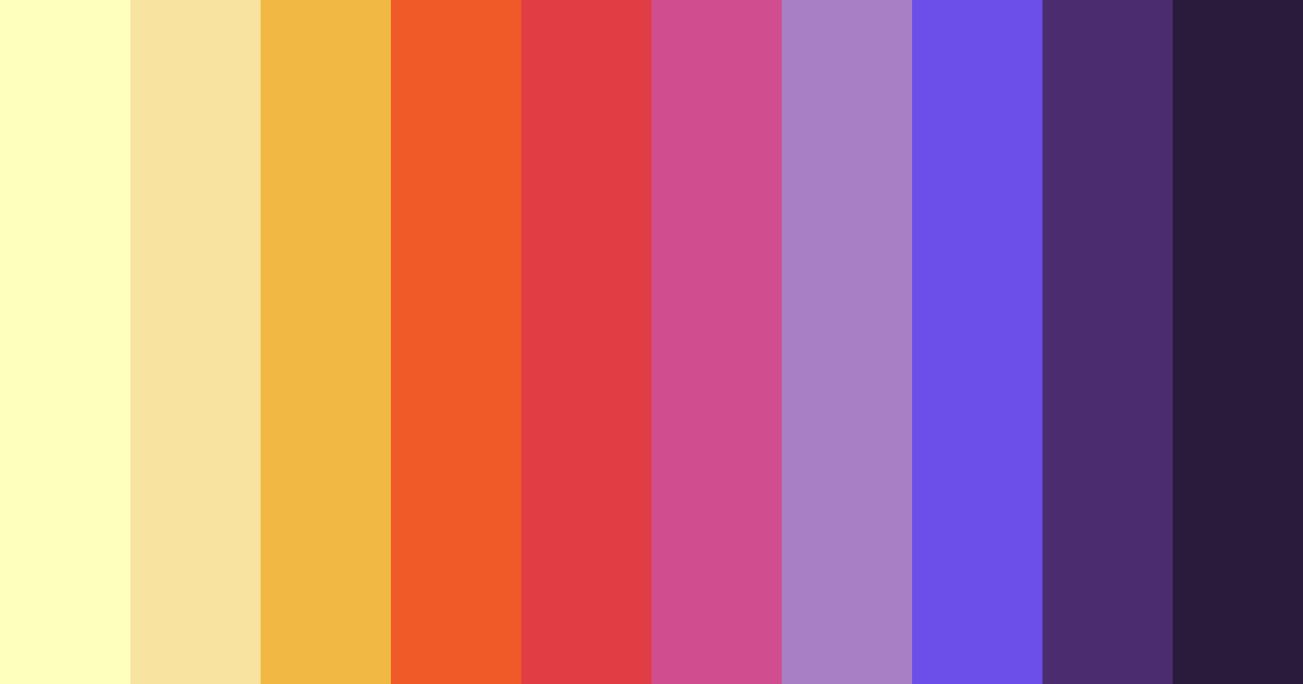 Download summer blossom symphony color palette PNG image (landscape)