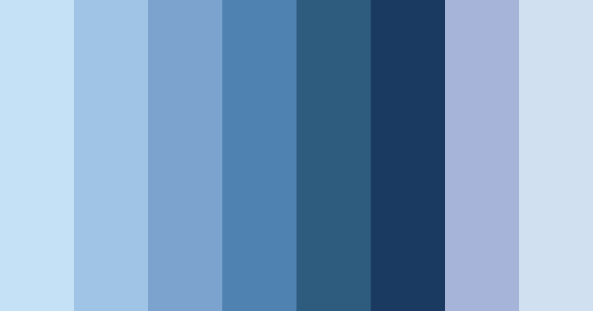 Download shades of blue color palette PNG image (landscape)