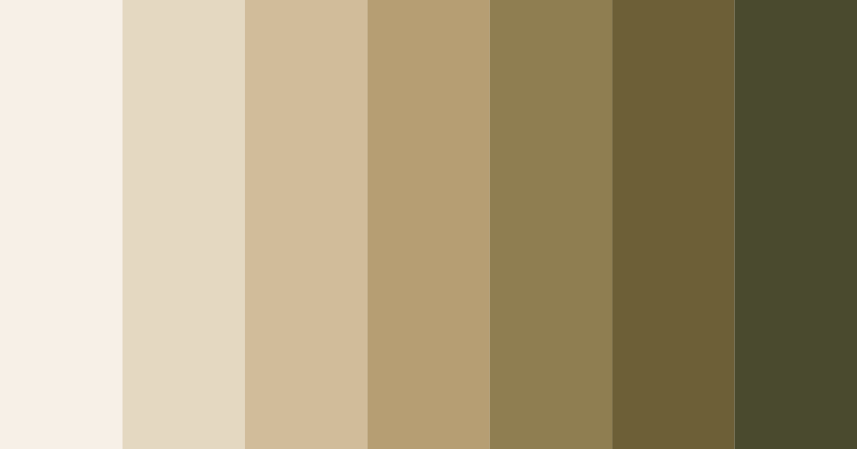 Download shades of beige color palette PNG image (landscape)